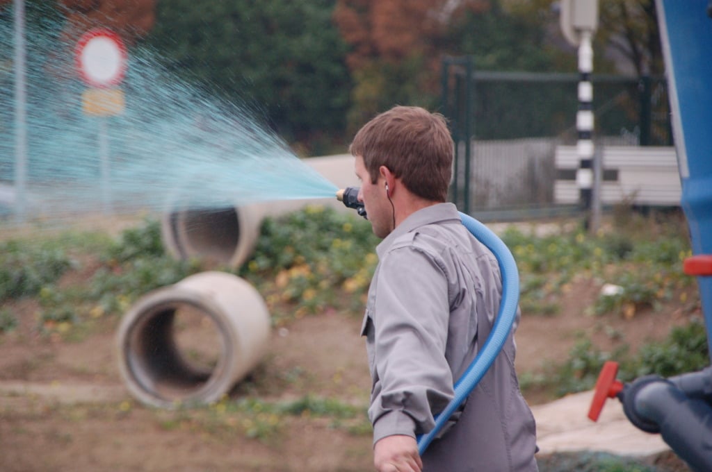 Hydroseeding van Sedum Sprossen, hydrosedum